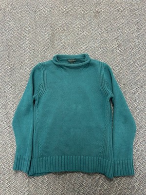 VTG J Crew Always Oarsman Sweater Womens Large Green Roll Neck
