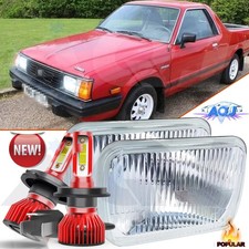 For Subaru Brat 1980-1981 Pair 7x6 Glass Led Headlights Highlow Beam New For Subaru Brat 1980-1981 Pair 7x6 Glass Led Headlights Highlow Beam New