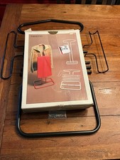 Vintage Valletto Black Metal Valet Stand 1980s Postmodern Suit Rack Butler Boxed