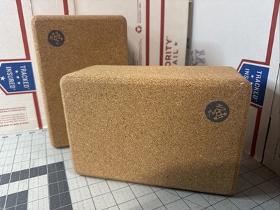 Set of 2 Cork Yoga Blocks - High Density Eco-Friendly