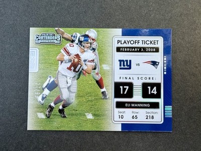 2021 Panini Contenders PLT-ELI Eli Manning Playoff Ticket Silver /99 Giants XLII