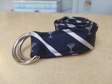 J Crew Silk Martini Belt Ribbon D-Ring Size Medium/Large