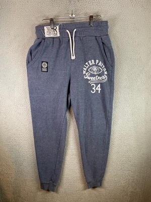 Roots of Fight Walter Payton Sweatpants Mens Medium Blue Joggers USA Campus