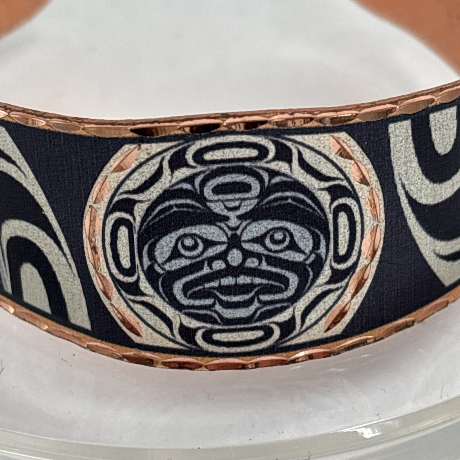 Andy Everson Bracelet Signed Copper Cuff Kwakwaka… - image 8