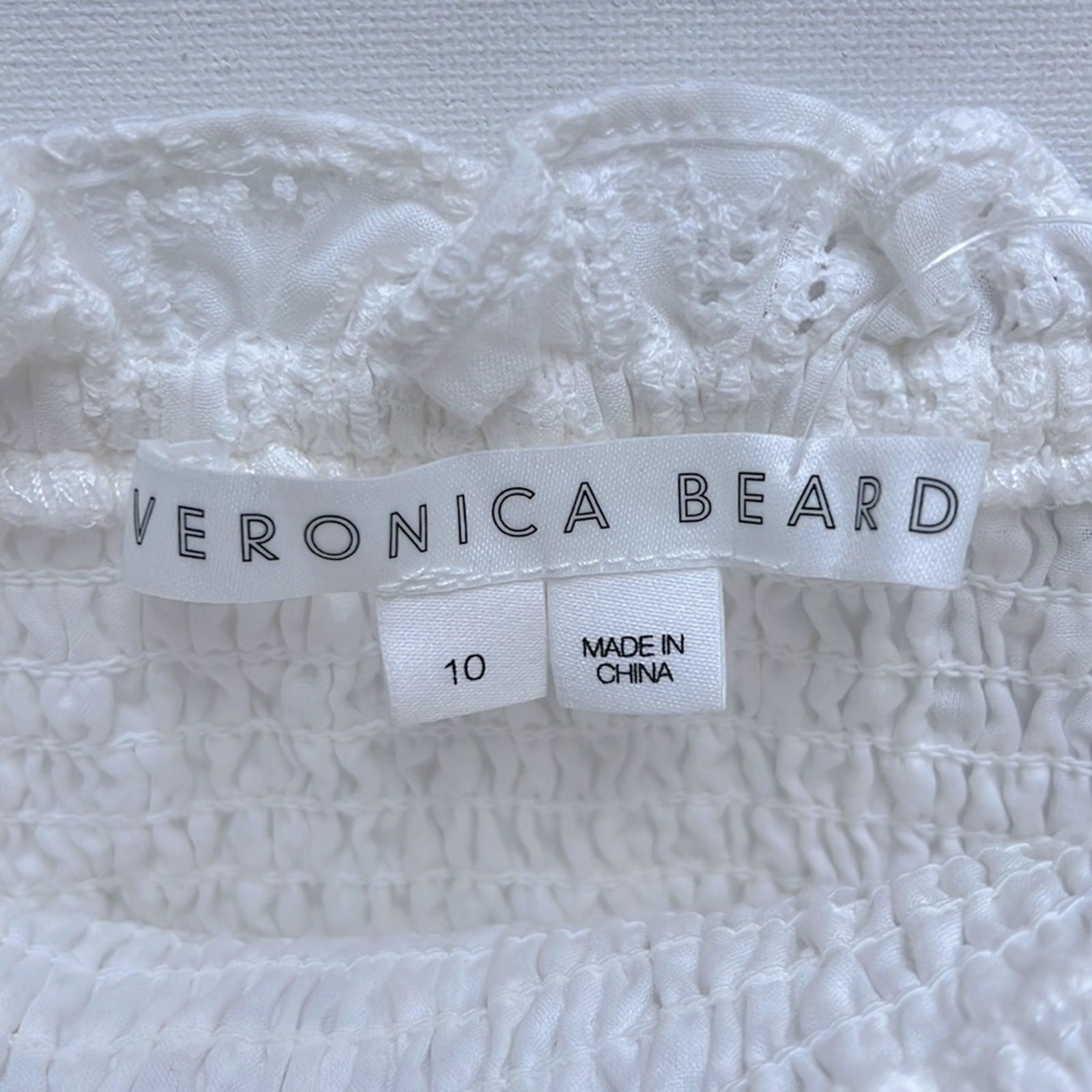 NEW Veronica Beard Off White Bracelet Sleeve Square Neck Denise Dress Size 10 thumbnail 3