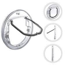 Round Plastic Pet Door Controllable Cat Hole Pet Supplies Transparent Color