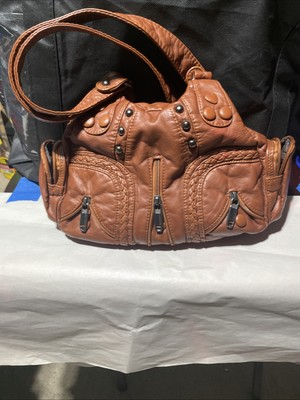 #ad #ad Women’s Brown Leather Hand Bag Multiple Pockets