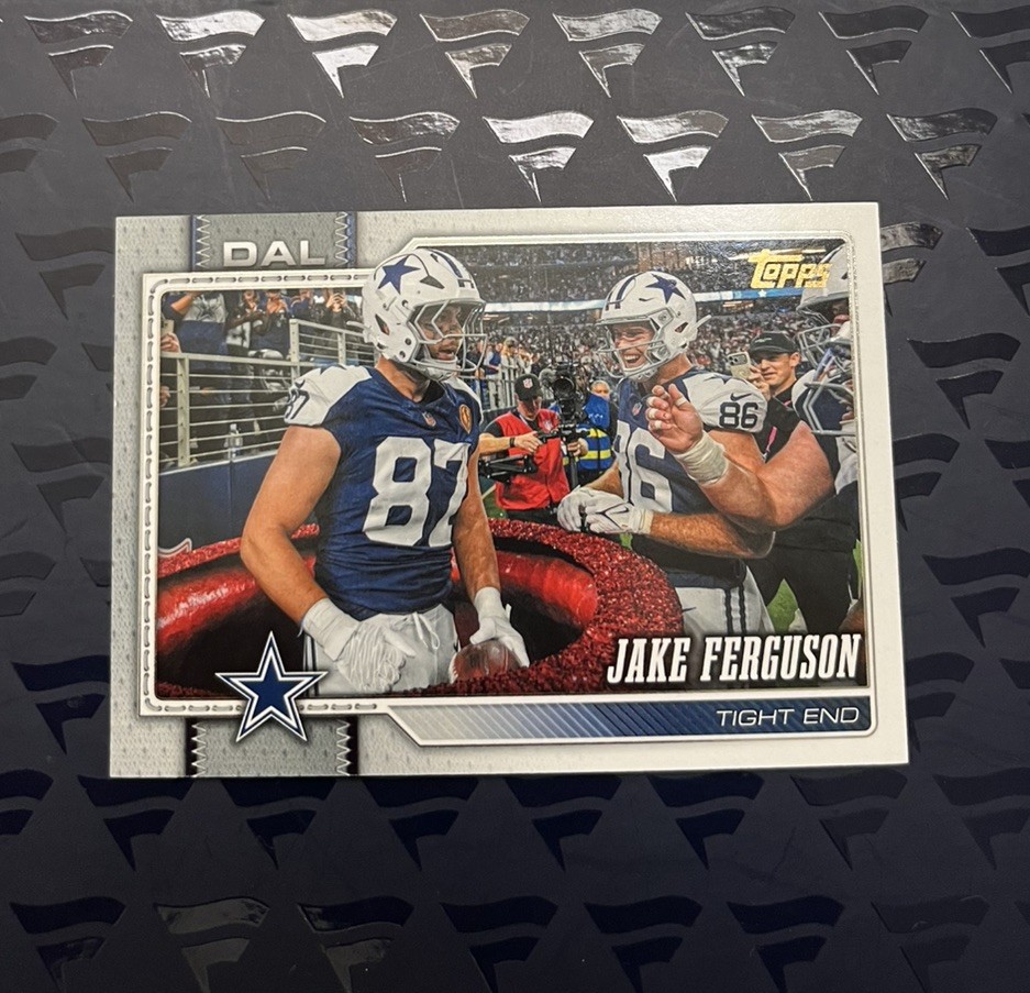 2026 Topps Football Flagship Jake Ferguson  Dallas Cowboys SSP Golden Mirror #55