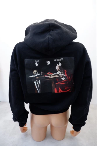 OFF WHITE Felpa con cappuccio donna Off White NUOVISSIMA taglia XS nera stampata £485