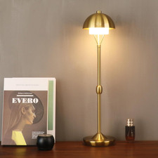 Modern Table Lamp Cordless Portable Desk Lamp, 2700K Stepless Dimming Rechargeab