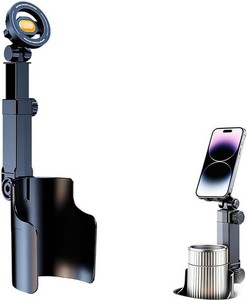 Support de téléphone de la tasse de voiture réglable, 2 en 1 Support de téléphone pour coupe universelle