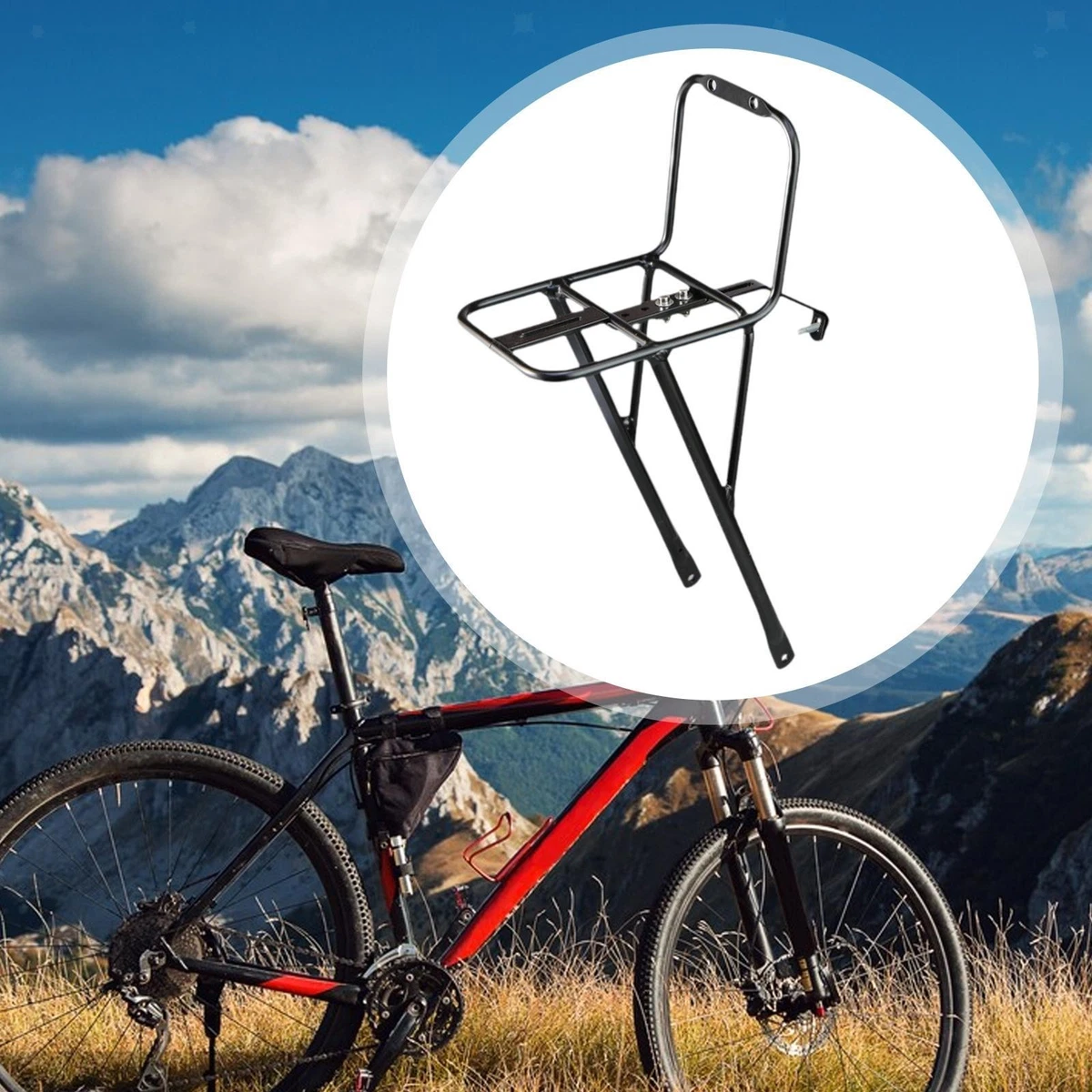 Bike Front Pannier Rack Bike Cargo Rack for Mountain Bike Cycling Touring