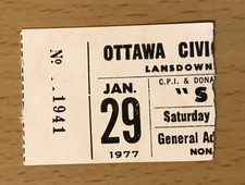 1977 STYX/ MOXY CRYSTAL BALL TOUR OTTAWA CONCERT TICKET STUB PARADISE THEATRE