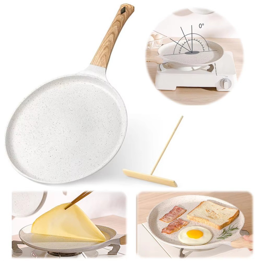 20/24/28cm Sartén Pizza Panqueques Olla Cocina Gas Inducción