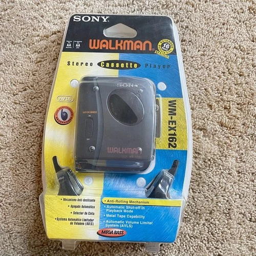 New Vintage Sony Personal Stereo Cassette Tape Player Walkman w/Mega Bass