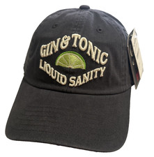 Gin Tonic Baseball Hat Cap Navy Men's Party One Size American Needle NEW