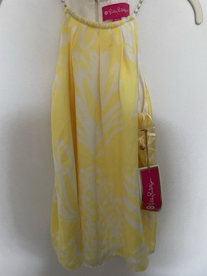 NWT Lilly Pulitzer For Target Yellow Pineapple Flowy Halter Tank Top Size XS