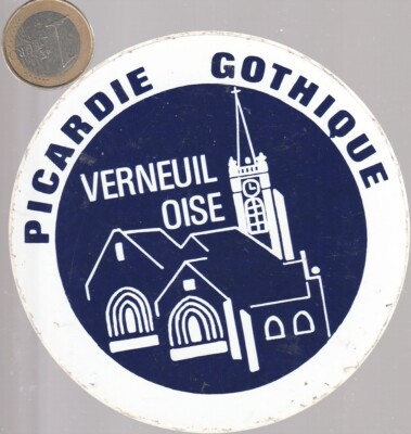 sticker. regionalism. VERNEUIL. Gothic Picardy