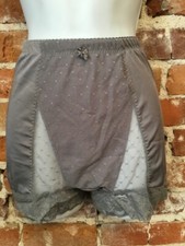 Rhonda Shear Gray Mesh Dot Pin-Up Retro High Waist Panties New
