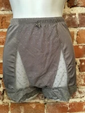 Rhonda Shear Gray Mesh Dot Pin-Up Retro High Waist Panties New