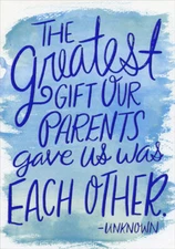 Designer Greetings The Greatest Gift Quote Birthday Card for Brother