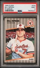 1989 Fleer FF Error #616 Bill Ripken PSA 9 Baltimore Orioles