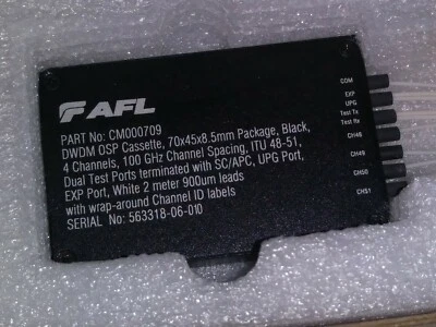 AFL Fiber Optic DWDM OSP Cassette 4 channels 100Ghz Channel Spacing, ITU 48-51
