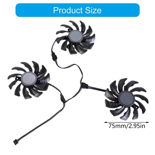 GPU Cooling Fan High Efficiency for RTX3050 3060 3060TI Graphics Card 4P VGA Fan - Photo 8/8