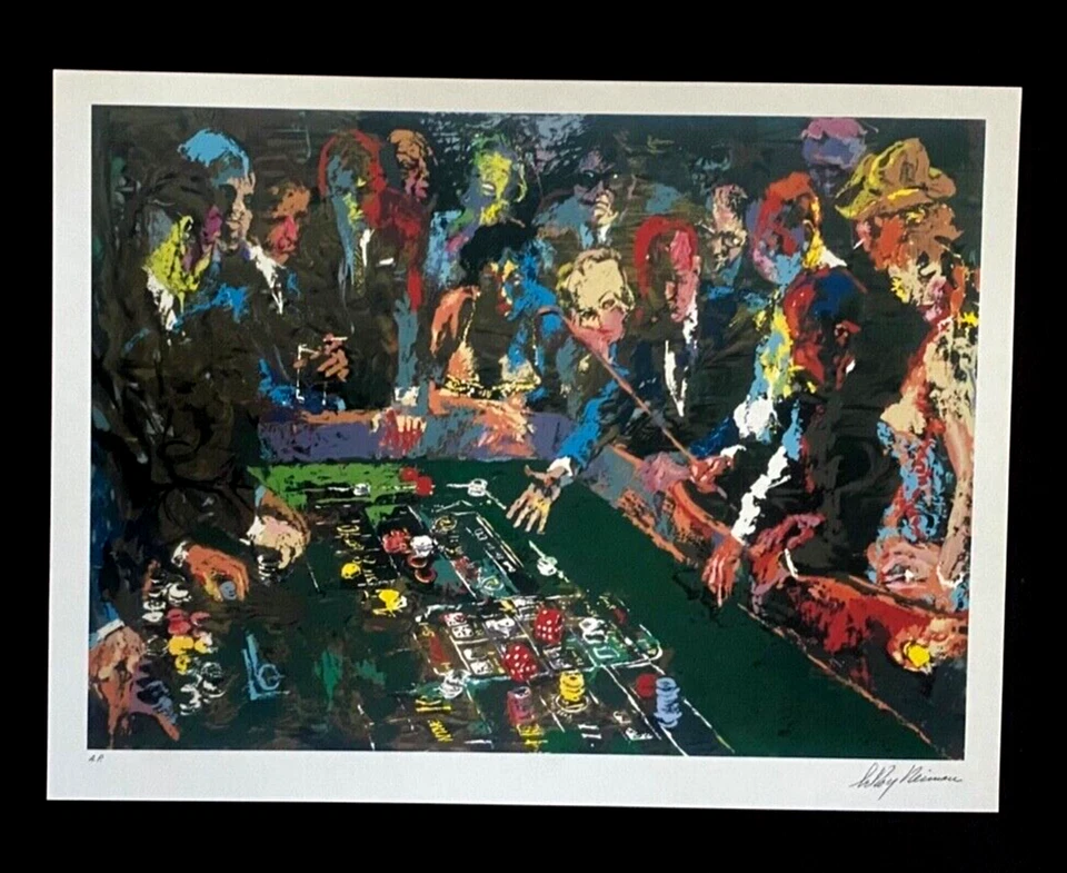 LeRoy Neiman "DAZOS" Firmado Arte Pop Coleccionista Pieza Enmarcada Foto 2 de 3