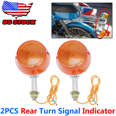 2x Rear Turn Signal Indicator Light Winker Blinker For Suzuki FA50 Shuttle 80-91