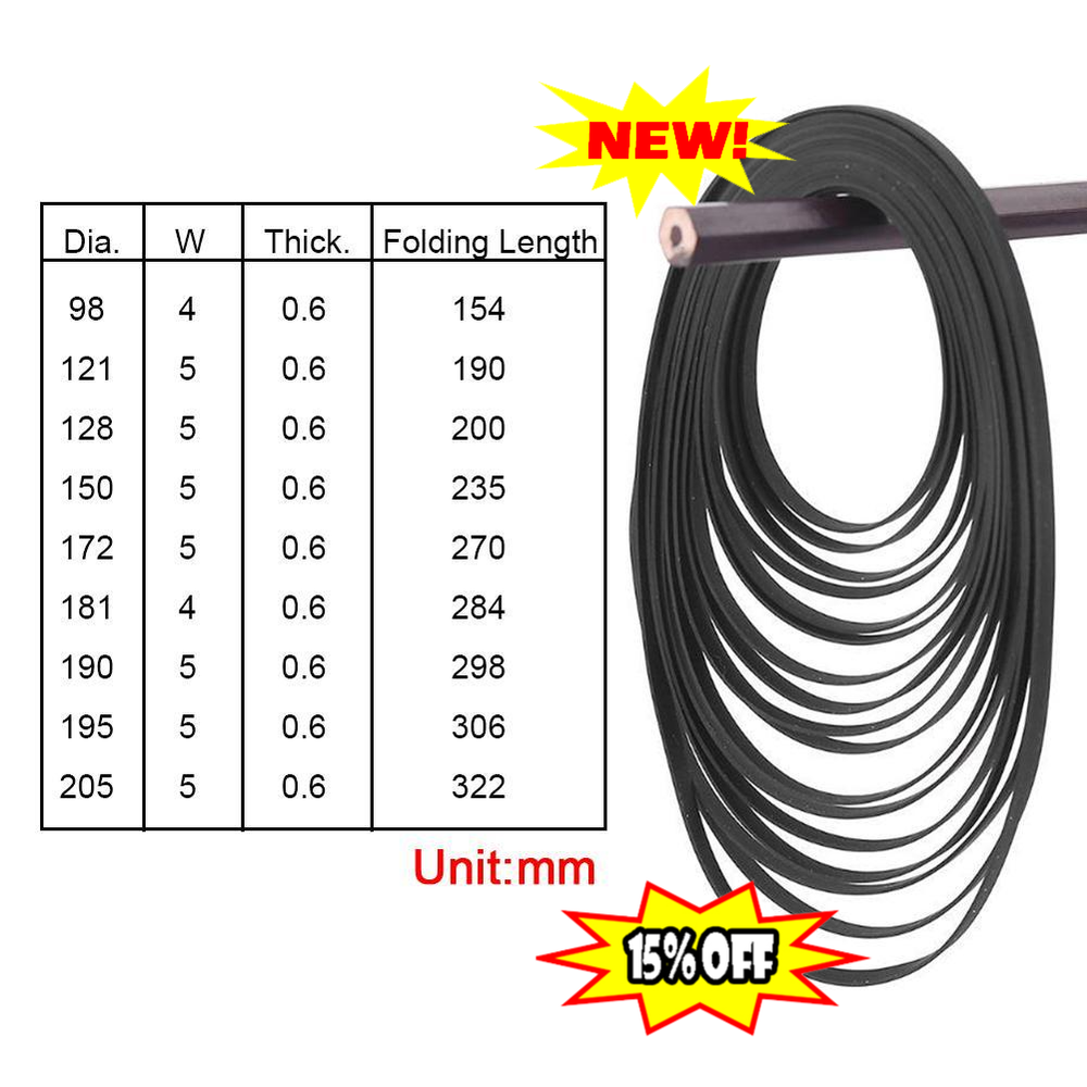 All Size Rubber Drive Belt Turntable Replacement For Phono/ Black HOT-
