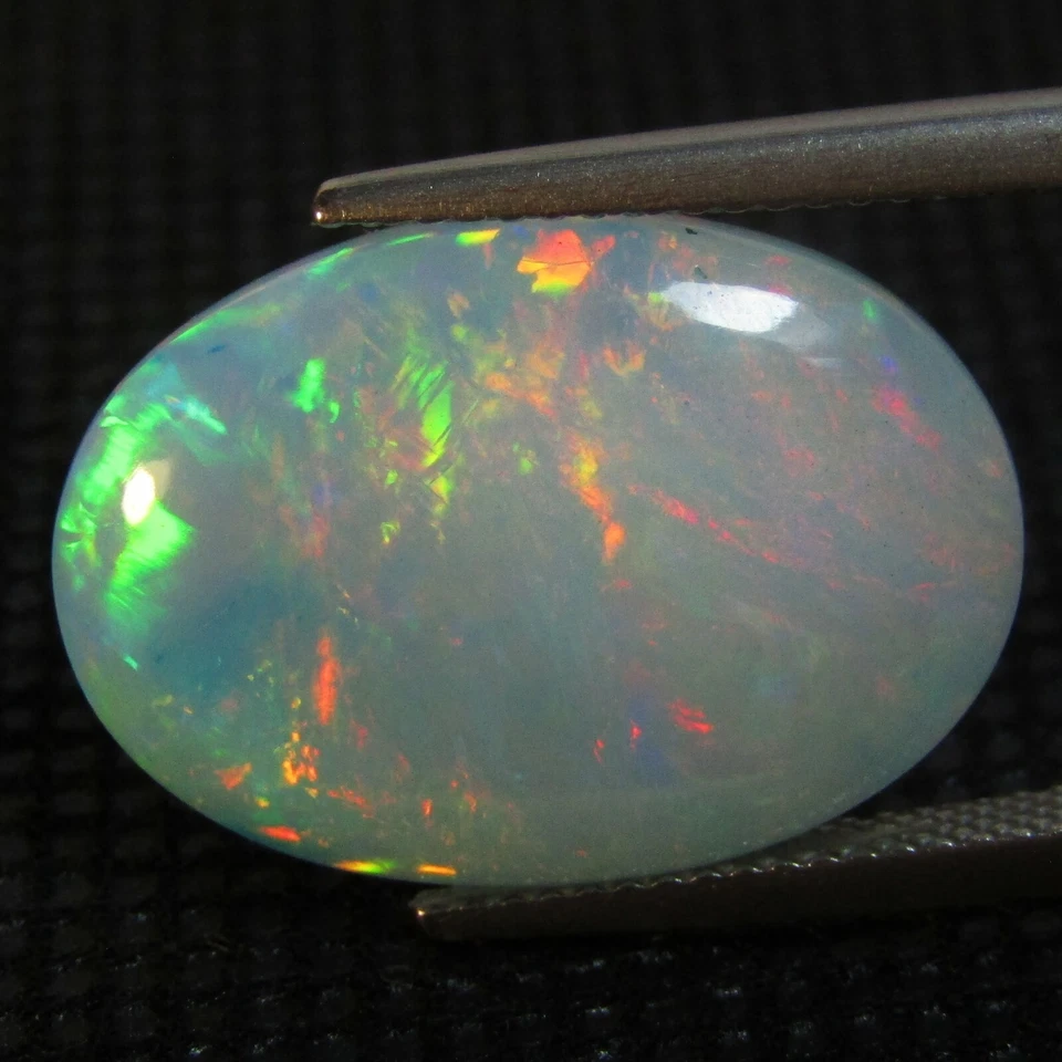 15.35Cts Natural Color Play Ethiopian Blue Opal Oval Cabochon Loose Gem VOD - Image 2 of 4