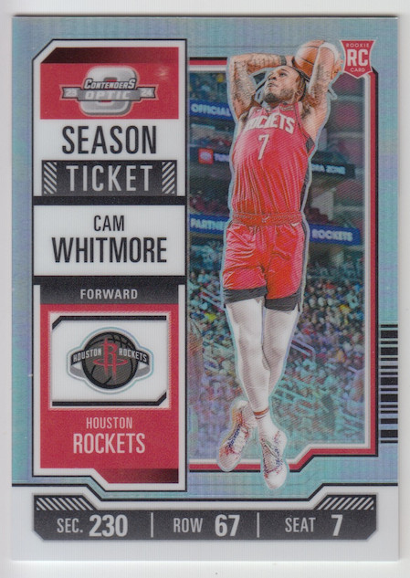 2023-24 Contenders Optic Cam Whitmore Season Ticket Holo Silver Prizm Rookie RC