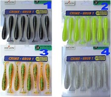 8 artificiali siliconici shad pesca spinning trota black bass lucci esche gomma 