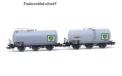 2 wagons citerne à 3 essieux, BP, Sncf, Ep IV - ARNOLD HN6608 - N 1/160