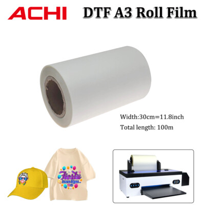 30cm*100M DTF Roll Transfer Film PreTreat Heat Transfer Paper For A3 DTF Printer