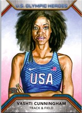 Vashti Cunningham Olympic Heroes #OH-VC 2020 Topps US Olympics & Paralympics 