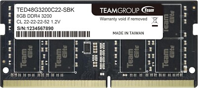 Team Elite 8GB, DDR4, 3200MHz (PC4-25600), CL22, 260-pin SODIMM Arbeitsspeicher