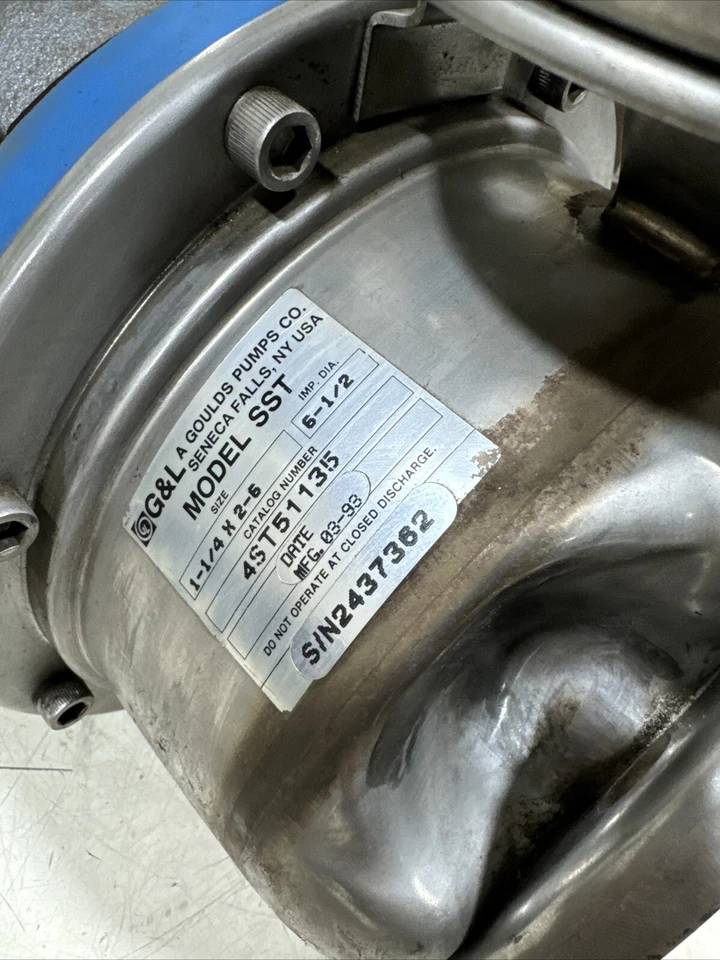 Goulds 泵型号 SST 4ST51135 离心泵 带 Baldor 10HP 电机 208-230/460V — 第 4/4 张图片
