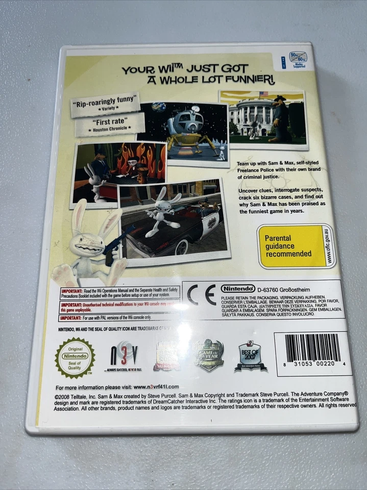 Sam & Max: Season One (Nintendo Wii, 2008) With Manual - Image 2 of 4
