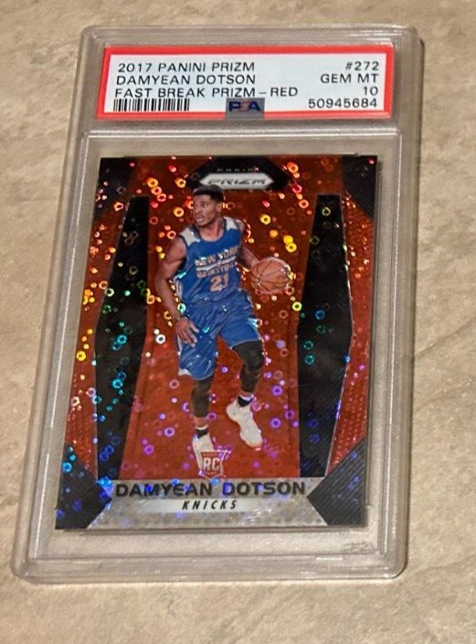 2017 Damyean Dotson Fast Break Prizm Red Panini Prizm #272 /125 PSA 10 GEM MINT