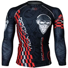 BTOPERFORM [FX-141R] Under Skin Tight Compression Rash guard Base layer Gym MMA