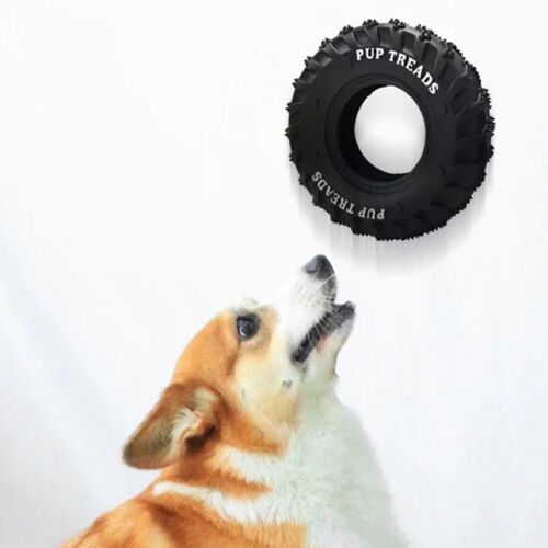 Dog Toys Tyre Rubber Squeaks Pulling Tugging Interactive Cleaning Teeth Chew Toy - Picture 7 of 20