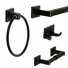 Redwood Series 4 Piece Bath Hardware Bathroom Accessory Set, Oil Rubbed Bronze