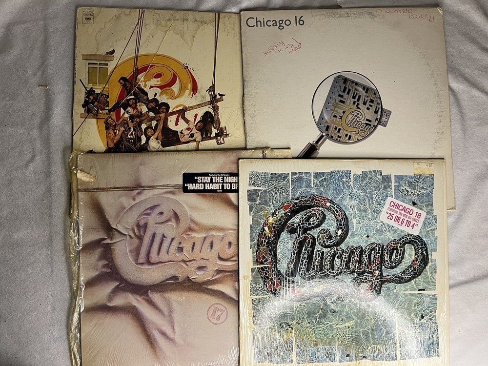 4 Chicago Greatest Hits LPs - Volumes 16, 17 & 18 Vinyl Record Collection  