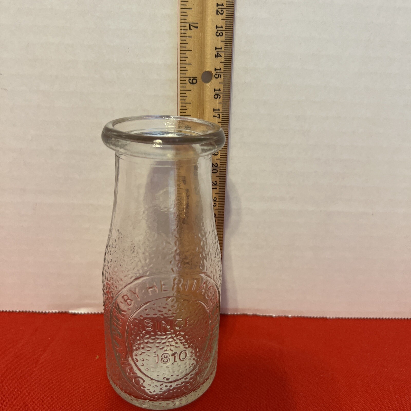 Dairy Milk By Heritage Company 5.25" Tall Small Milk Bottle Since 1810