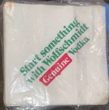 Wolfschmidt Genuine Vodka Bar Napkins Set Of 25 Unused* Barware Vintage