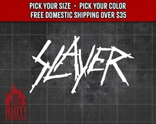 Slayer Logo Decal for Car Band Logo Sticker for Laptop Window Thrash Metal
