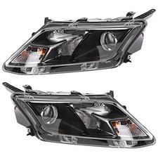 Pair Driver&Passenger Headlights Assy For Ford Fusion 2010-2012 Halogen W/ Bulbs