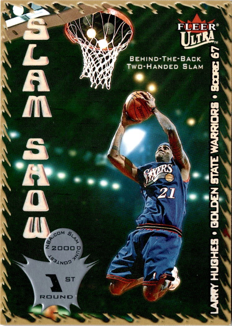 2000-01 Ultra #4 SS Larry Hughes Slam Show Golden State Warriors 